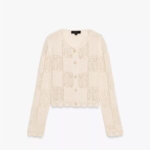 Zara Pointelle Cardigan